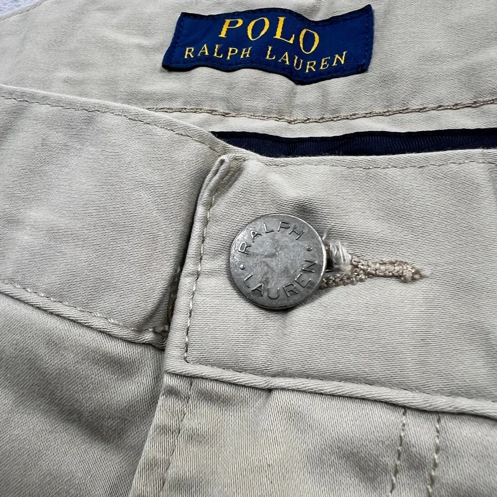 Polo Ralph Lauren Chinos Mens 38x34 Tan Khaki Straight Leg Stretch Pants